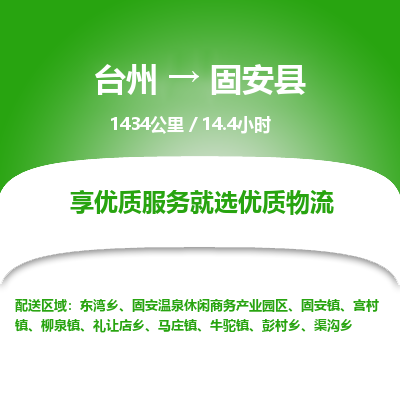 臺(tái)州到固安縣物流專(zhuān)線