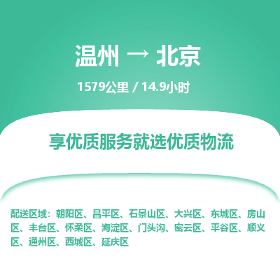 溫州到北京房山區物流專線