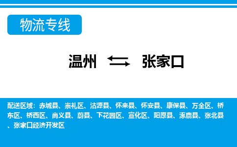 溫州到張家口開發區物流專線