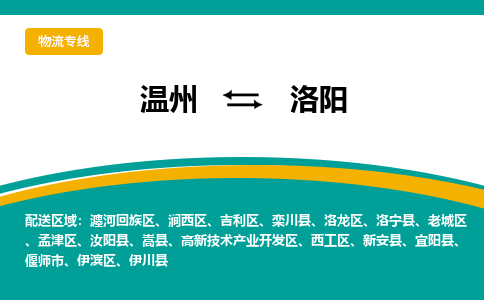 溫州到洛陽洛龍區物流專線