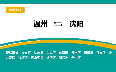 溫州到沈陽鐵西區物流專線