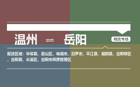 溫州到岳陽(yáng)屈原區(qū)物流專線