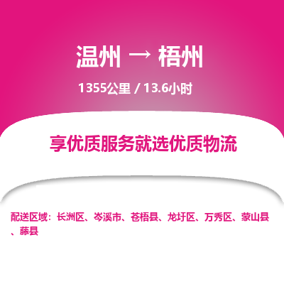 溫州到梧州龍圩區物流專線