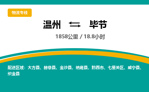 溫州到畢節七星關區物流專線