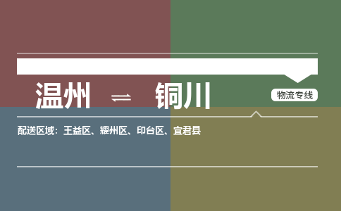 溫州到銅川耀州區物流專線