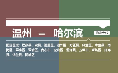 溫州到哈爾濱呼蘭區物流專線