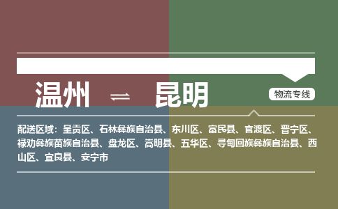溫州到昆明五華區物流專線